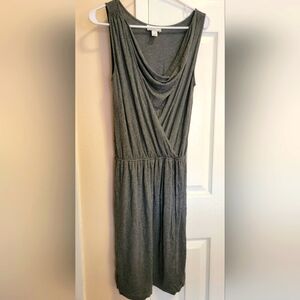 Ann Taylor LOFT gray midi dress S